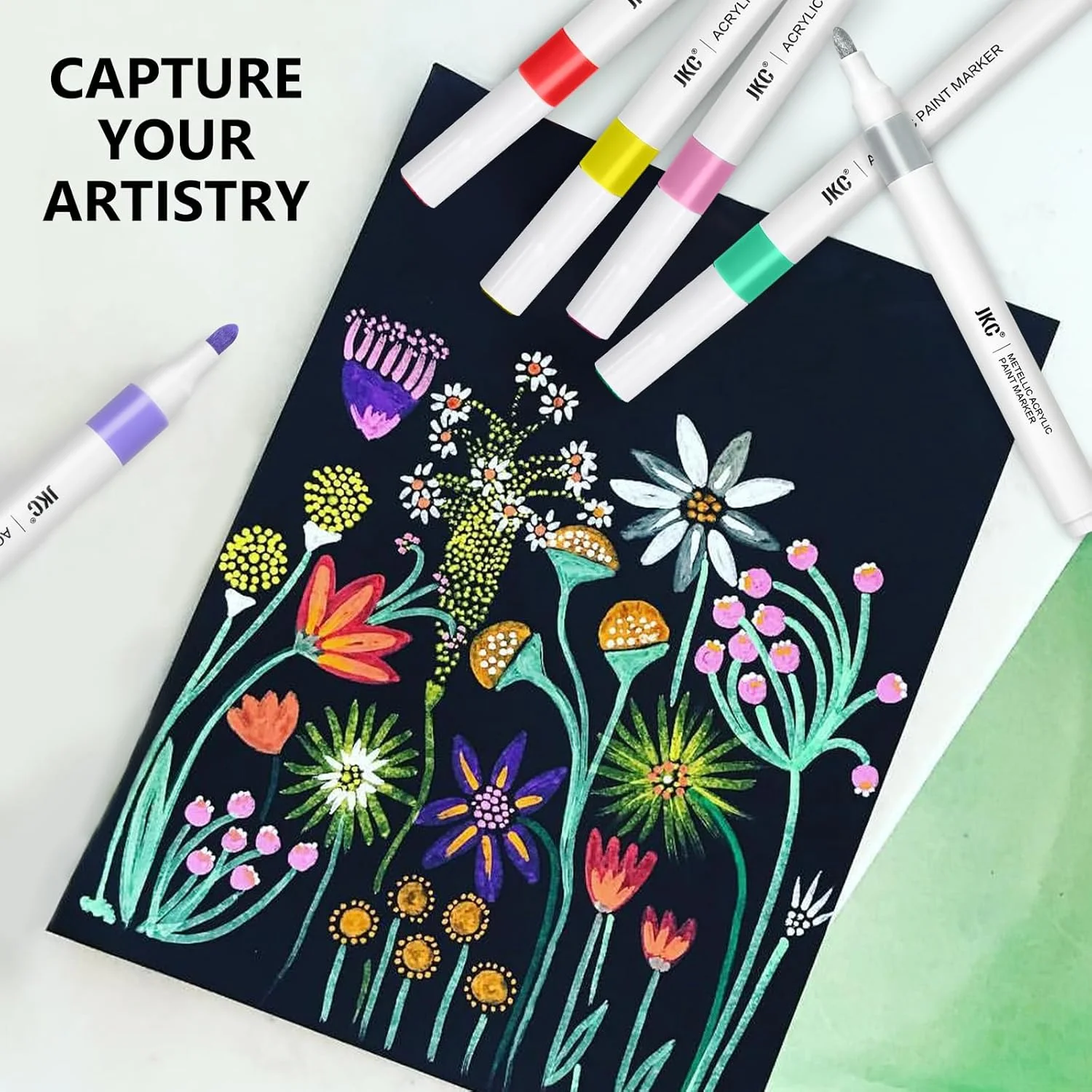 48-Color Acrylic Paint Markers Set - Image 2